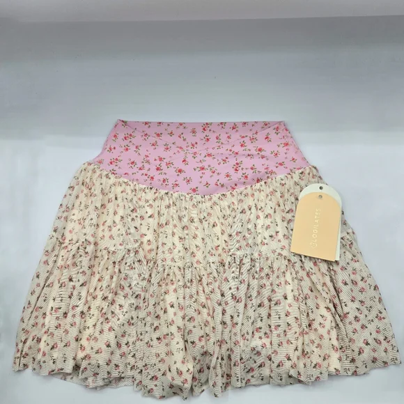 NWT Blogilates Ballerina Skort Pink Floral - Picture 7 of 13